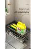 Sink Organizer: Dishcloth & Detergent Holder with Steel Wool Storage