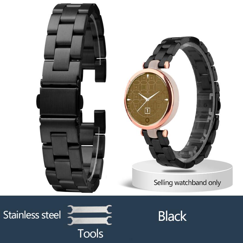 Genuine Leather Sports Watchband Straps Women's Bracelet Silicone Stainless Steel Belt For Garmin Lily Smart Watch Accessories