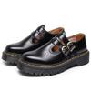 Neue Mary Jane Schuhe Leder Low-Top kleine Lederschuhe Damen mittlere und Plateausohlen Mode Student Freizeit College