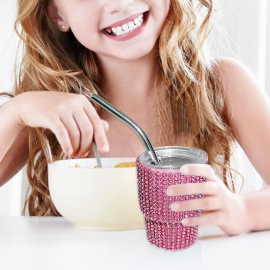 Mini Shot Tumbler with Straw Food Grade Leakproof Heat-Resistant Sparkling Insulated Water Cup Coffee Mug