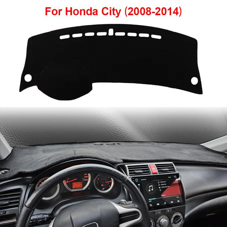 Car Dashboard Cover Pad For 2008-2014 Honda City Sunshade Protector Anti-UV Dash Mats Non-slip Pads Interior Accessories