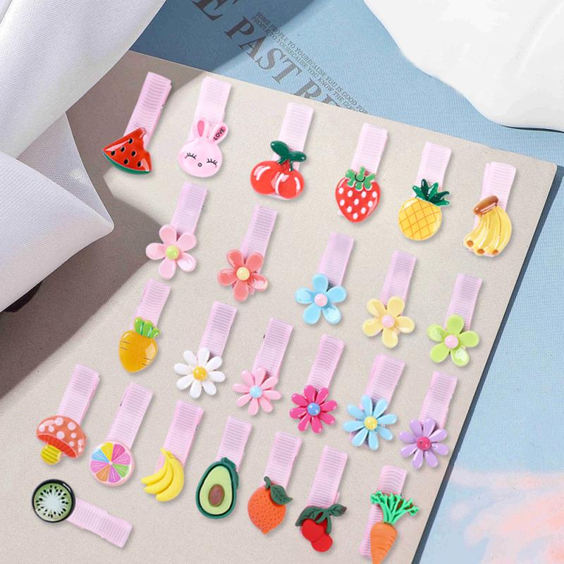 60pcs Baby Girls Hair Clips Cute Cartoon Hairpin Hair Barrettes Accessories Styling Tools