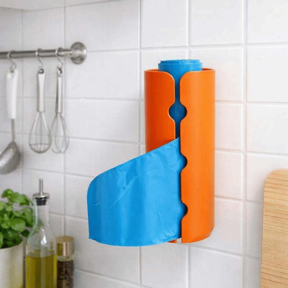 Plastic Trash Bags Storage Box Wall Mounted Large Capacity Plastic Bags Container Space Saving Garbage Bag Dispenser Dormitory