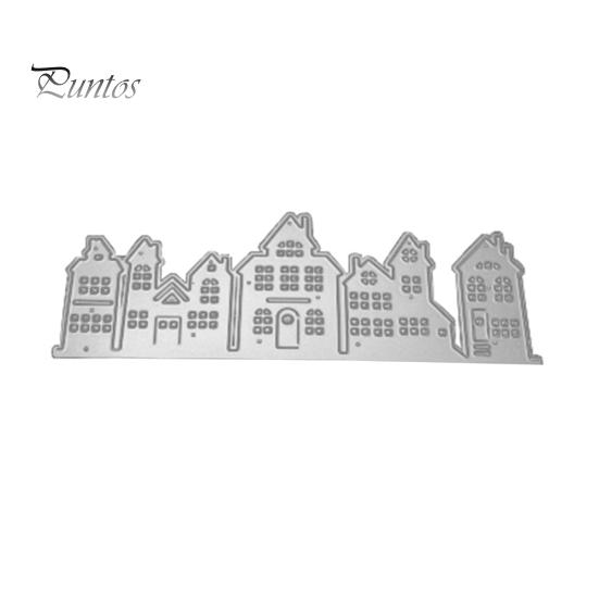 

Строительство дома резки штампы DIY записки тиснение бумажная карта фото декор трафарет серебряный