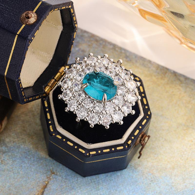 Premium Retro Sapphire Natural Blue Zircon Jewelry Temperament Ring 2026 no. 6