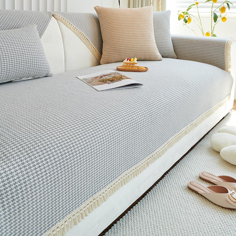 Cotton and Linen Sofa Cushions for All Seasons, Non-slip Cushions, Simple Modern Linen Sofa Cover, Backrest Towel and Cover Cloth