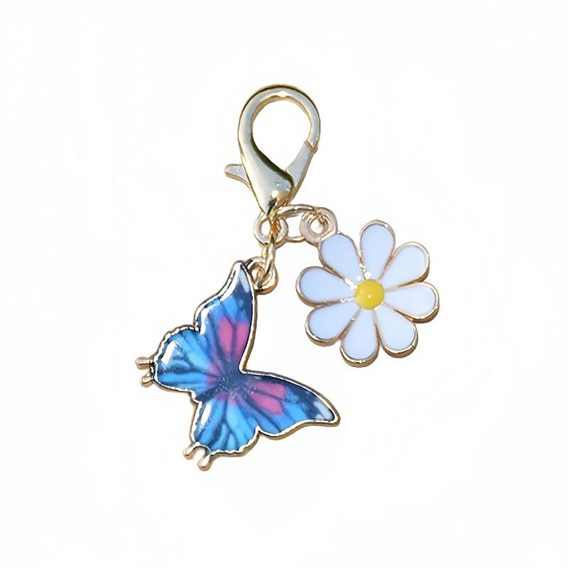 1PC DIY Gift Butterfly Design Pendant Keychain Marker Metal Creativity Keychain Party Daisy Cute