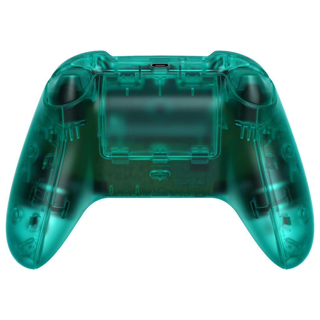 eXtremeRate Xbox Series X S Controller Shell Button Clear Replacement Side Rail Grip Front Backplate Cover for Xbox Core Wireless Controller Not