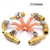 Copper/Gas Ball Valve with Hose Barb: 1/2", 3/8", 1/4" Plug, 8/10/12mm Drain Valve/Gas Nozzle.