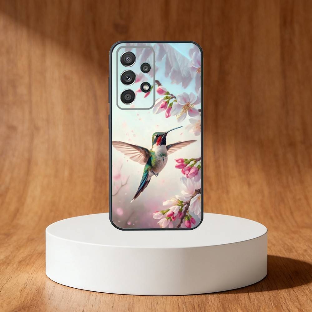 Bird Hummingbird painting Phone Case For Samsung S25,S24,S21,S22,S23,S30,Ultra,S20,Plus,Fe,Note,10,9,5G Black Cover Samsung S20plus5G