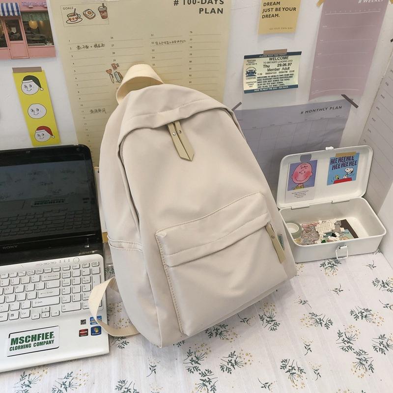 

Рюкзак нового стиля для женщин и мужчин Корейская версия Харадзюку Универсальный повседневный рюкзак для учеников средней и старшей школы белый