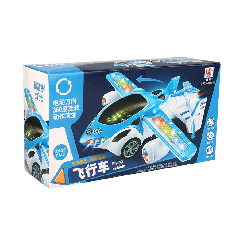 

Электрическая деформация вращающийся самолет автомобиль универсальная автоматическая световая музыка деформация автомобиль детские игрушки синий