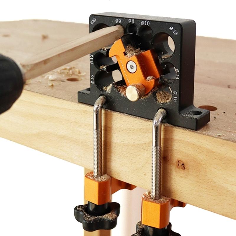 Dowel Cutter Plate Jig Kits with 9 Holes Suitable for Efficient and Accurate Wood Shaping Crafting Carpentry Enthusiasts