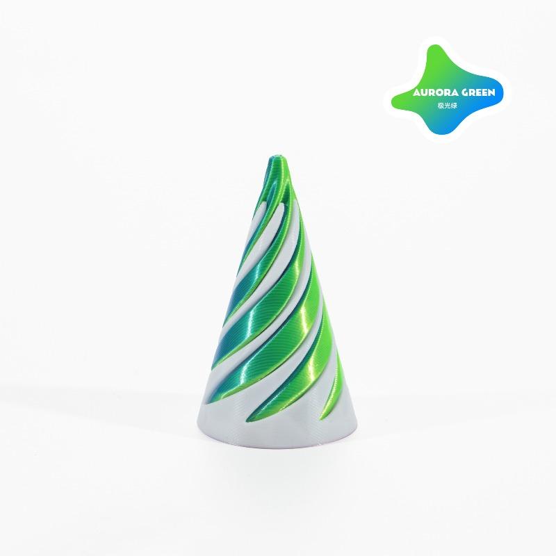 3D Printed Spiral Cone Toy Impossible Pyramid Passthrough Sculpture Pass Through Pyramid Toy Mini Vortex Thread Illusion