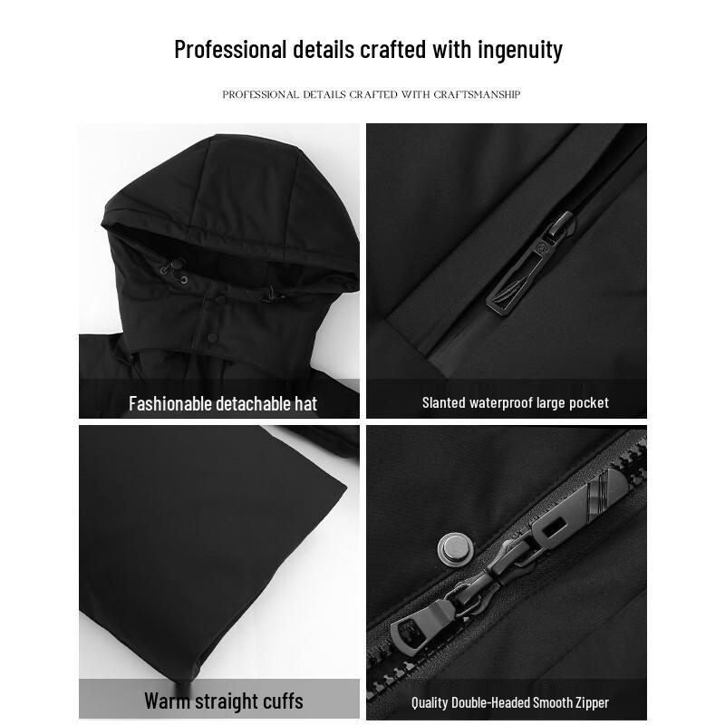 KASEYE Unisex Detachable Hooded Duck Down Jacket