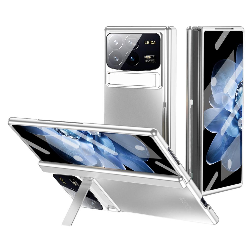 Für Xiaomi Mix Fold 4 5G Hülle Ständer Scharnierdesign PC Handyhülle mit gehärteter Glasfolie