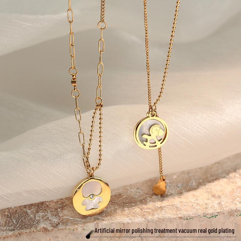 White Bear Pendant Sweater Chain: Luxurious, Unique, and Versatile Design.