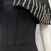 Europäisches & Amerikanisches Elegantes Damen-Strassschal-Schmal geschnittenes Bandage-Abendkleid