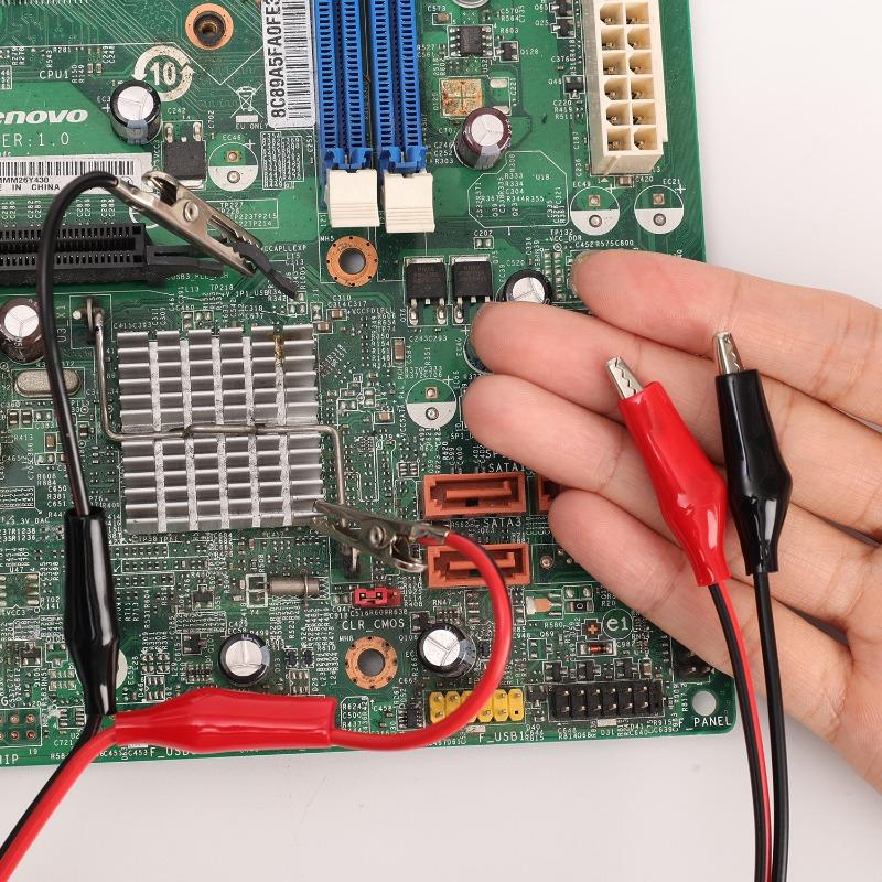 10/1Sets Alligator Clips Electrical Test Leads Dual Ended Crocodile Clips Jumper Wires for Circuit Connection Electrical Testing