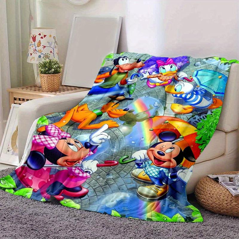 

1pc. Cartoon Mickey Mouse and Friends Rainbow Umbrella Blanket, Seasonal Universal Home Decor Gift for Friends and Family, Soft Throw Blanke 100x150cm