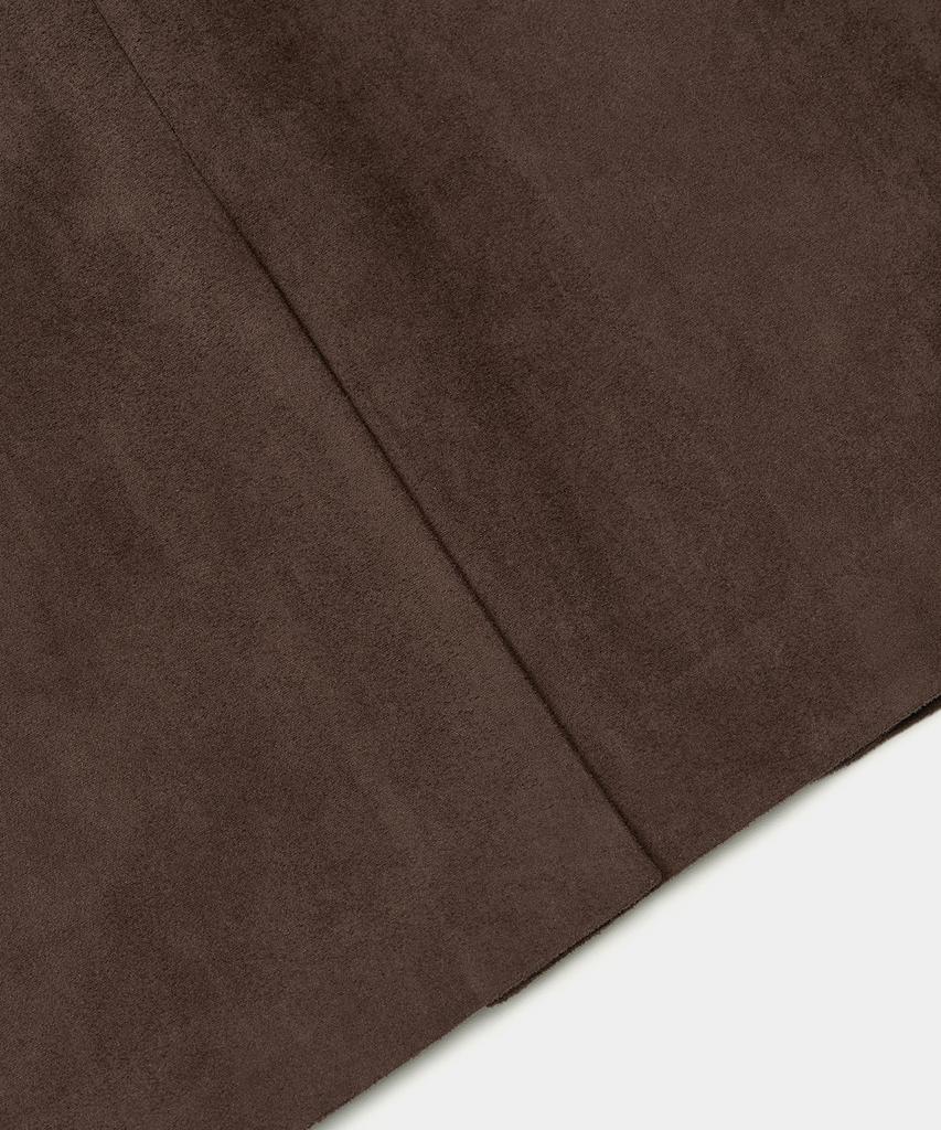 Excontainer Classic Button Suede Blazer (Dark Brown)