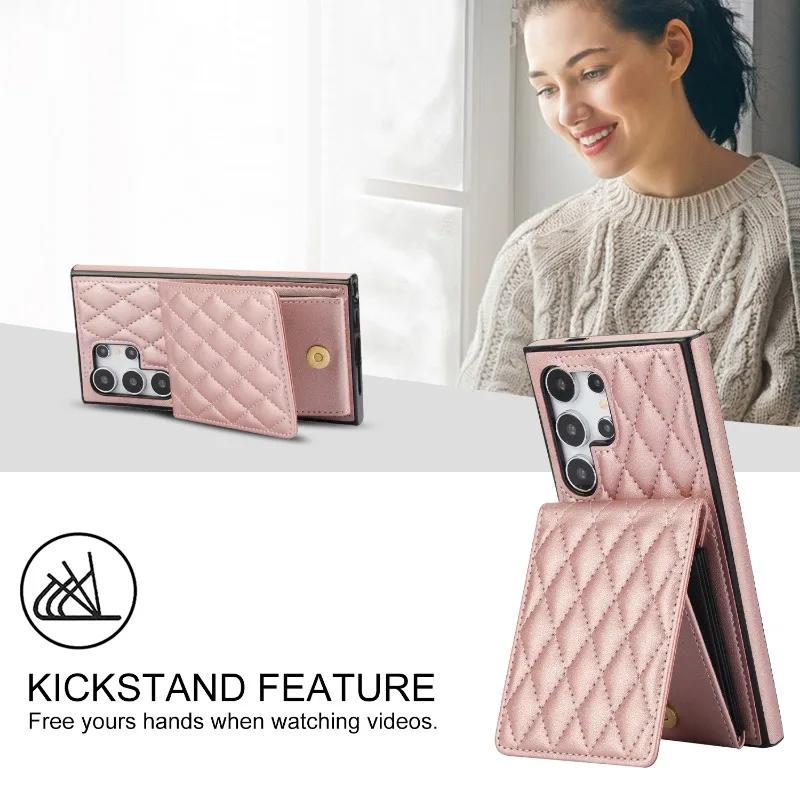 Crossbody Wallet with Card Holder Phone Case for Samsung Galaxy S23 S21 FE S24 S22 Ultra A13 A53 A14 A54 A15 A55 Leather Cover