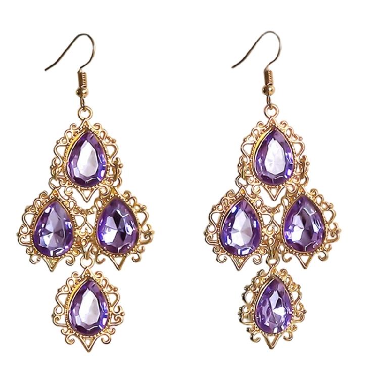 Pair of Drop Earrings in Vibrant Color Dangle Styles Alloy for Sensitive Skin