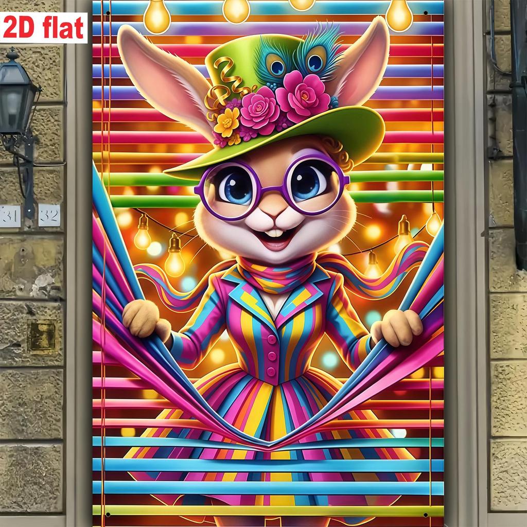 Easter Spring Curtain Background and Window Cover Decor