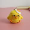 Cute Glasses Chick Crochet Keychains Knitting Cartoon Chick Doll Keyrings For Bag Pendant Knitted Funny Duck Keyrings Wholesale