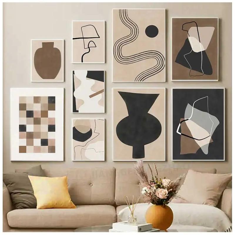 Abstract Vintage Line Geometric Posters And Prints Canvas Painting Modern Nordic Wall Art Pictures Living Room Home Decor