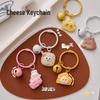 Cute Rabbit Cheese Keychain