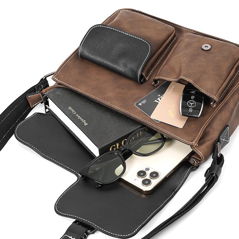 TS JYL laptop bag,Vintage Messenger Bag Korean Men Casual Shoulder Bag