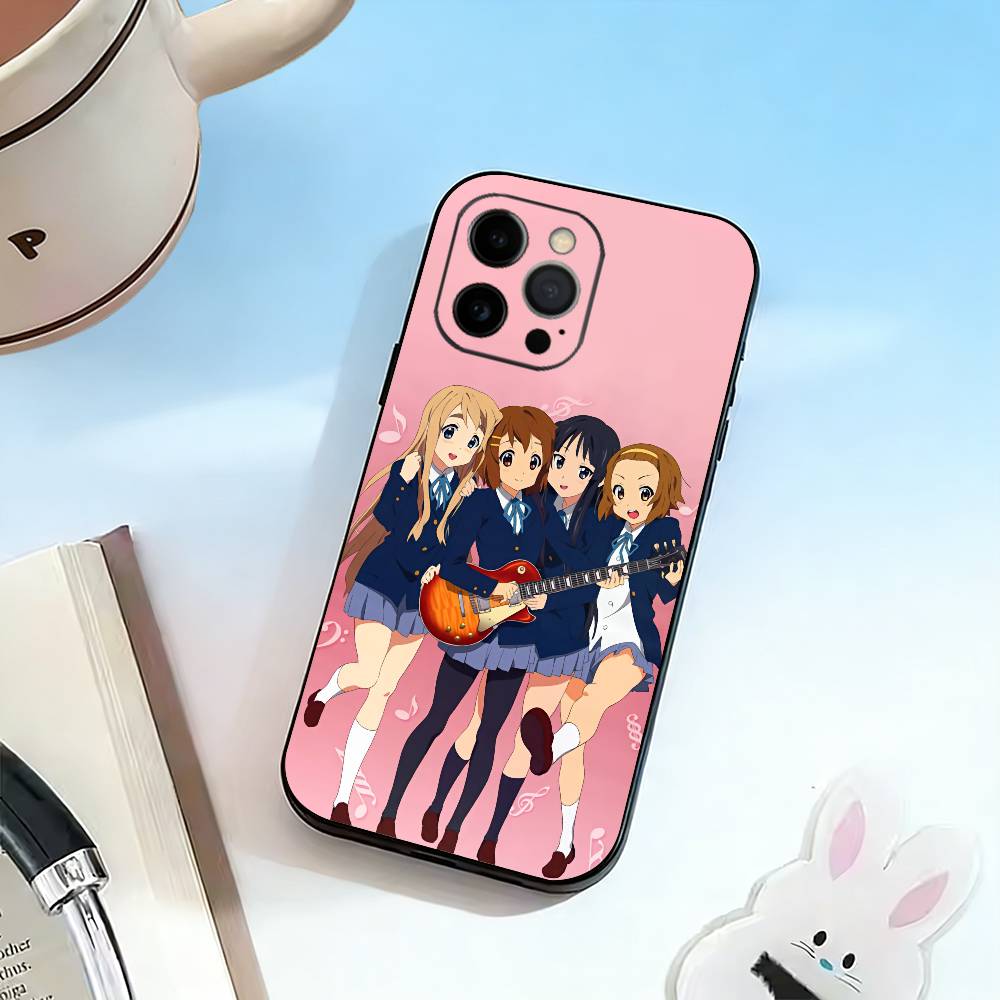 

A-Amine K-ON Phone Case For iPhone 17, 16,15,14,13,12,11 Plus,Pro Max, Others Soft Black Cover iPhone16pro