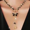 Fashion European American Style Butterfly Enamel Jewelry Four Piece Set For Women