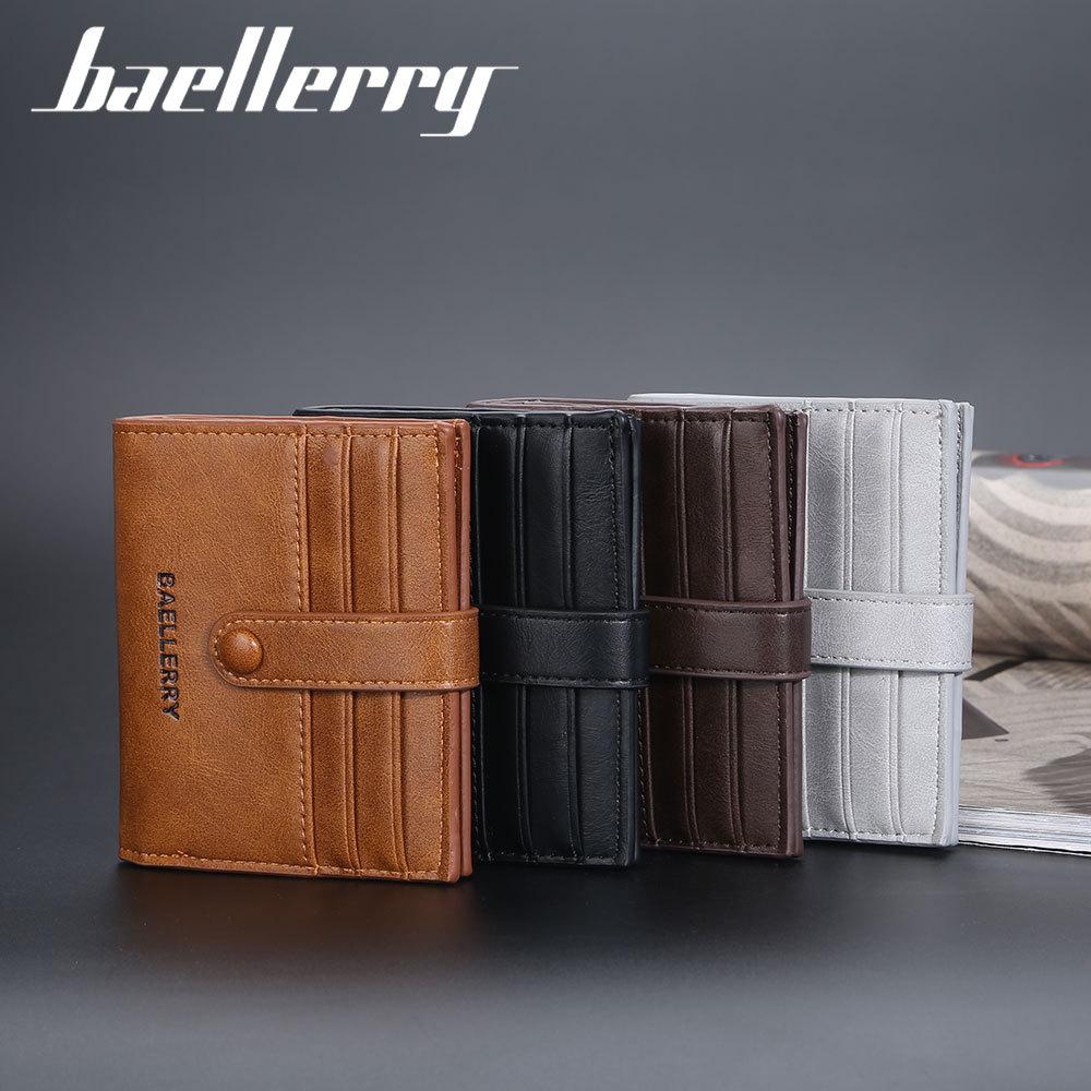 Men's Card Bag Business Mini Buckle Wallet Men's Thin Multi-Card Change Bag Bank Card Holder