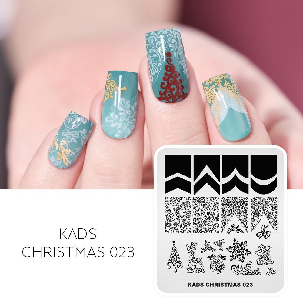 

KADS Новые 24 дизайна пластин для штамповки ногтей штамп для ногтей китайское Рождество природа цветок линия дизайн пластина из нержавеющей стали шаблон для штампа трафарет