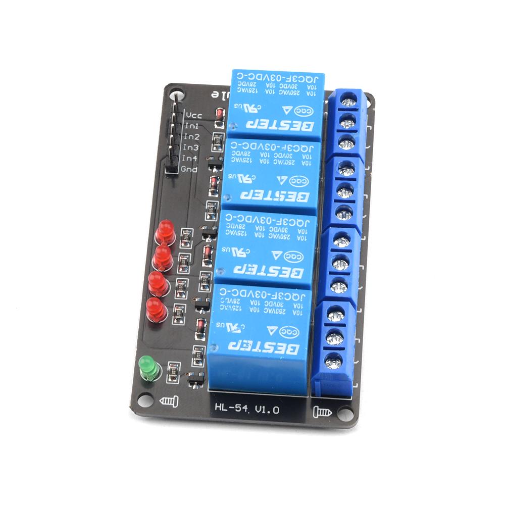 3V 3.3V 4 Channel Relay Module Low Level Trigger with Lamp Relay Output 4 way Relay Module for Arduino Power Supply Relays 5
