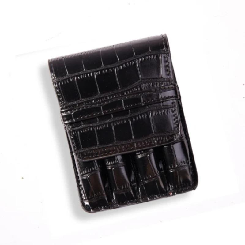 Шкіряний чохол для ручок, характерний для студентів, сумка для зберігання чотирьох ручок, портативний чохол для ручок для студентів, захисний чохол