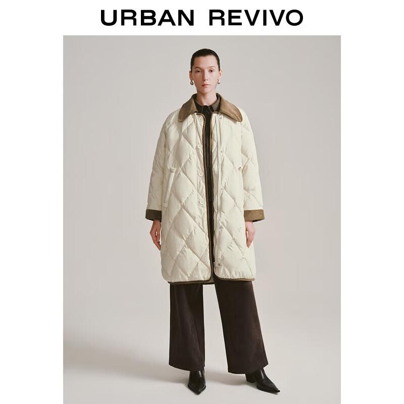 UR 2025 Women s Color-Block Quilted Down Jacket L