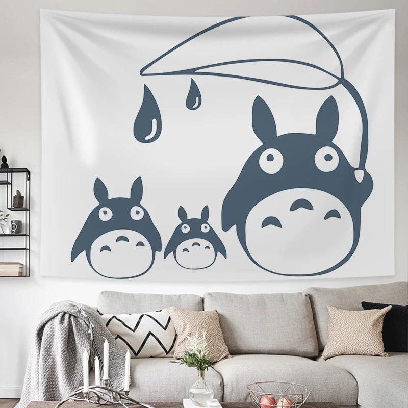 VIKAMA Totoro Tapestry Studio Ghibli Bedroom Wall Hanging Cozy Home Accent Adorable Dorm Gift Cute Living Room Artwork