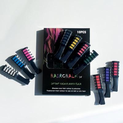 Hair Chalk Tint 10 Color Set SET Disposable Bridge 1-use