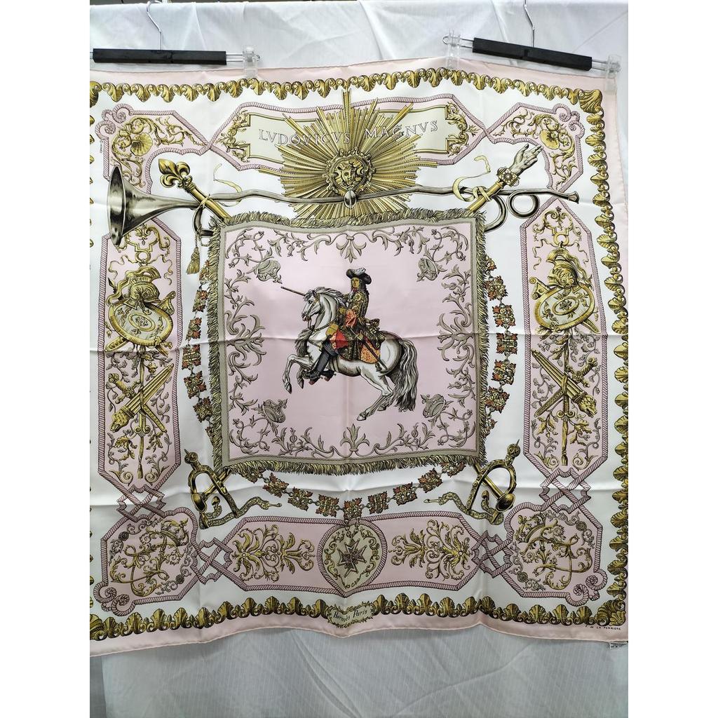 Used HERMES LOUIS THE GREAT Scarf Carr 90