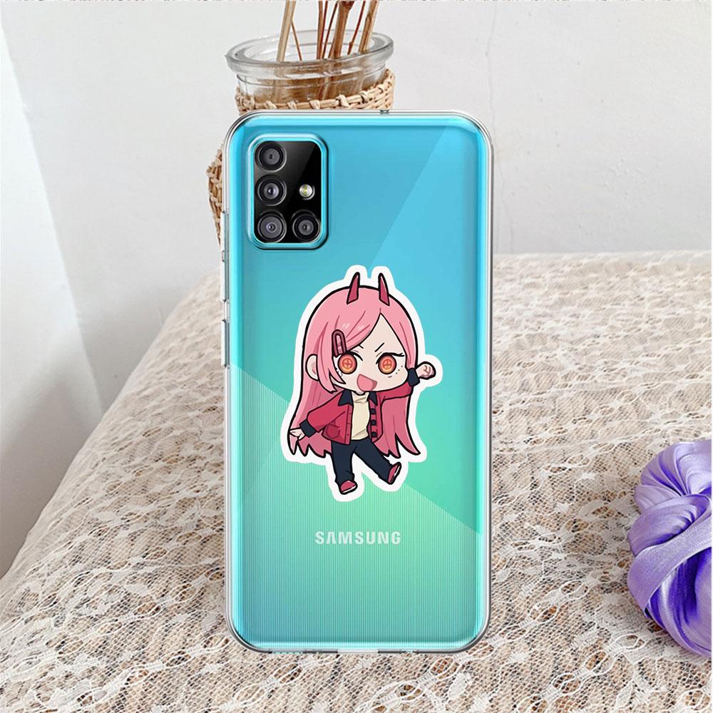 Soft Case For Samsung Galaxy A52 A12 A51 A32 A21s A22 A71 A31 A41 A53 A13 A02s A11 A72 A33 Clear Phone Cover Chainsaw Man Power