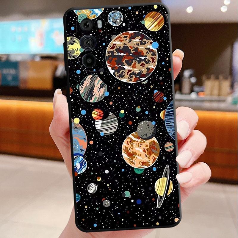 Phone Case For Motorola Edge 50 40 Pro 60 50 40 30 Ultra Neo Fusion Moto G85 G72 G53 G54 G84 G13 G32 Cartoon Space Planet