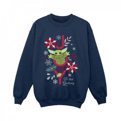 Star Wars Mandalorian Boys Joy To The Galaxy Sweatshirt