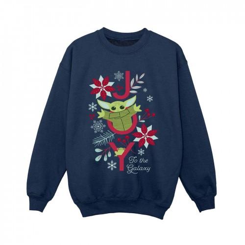 Star Wars Mandalorian Boys Joy To The Galaxy Sweatshirt