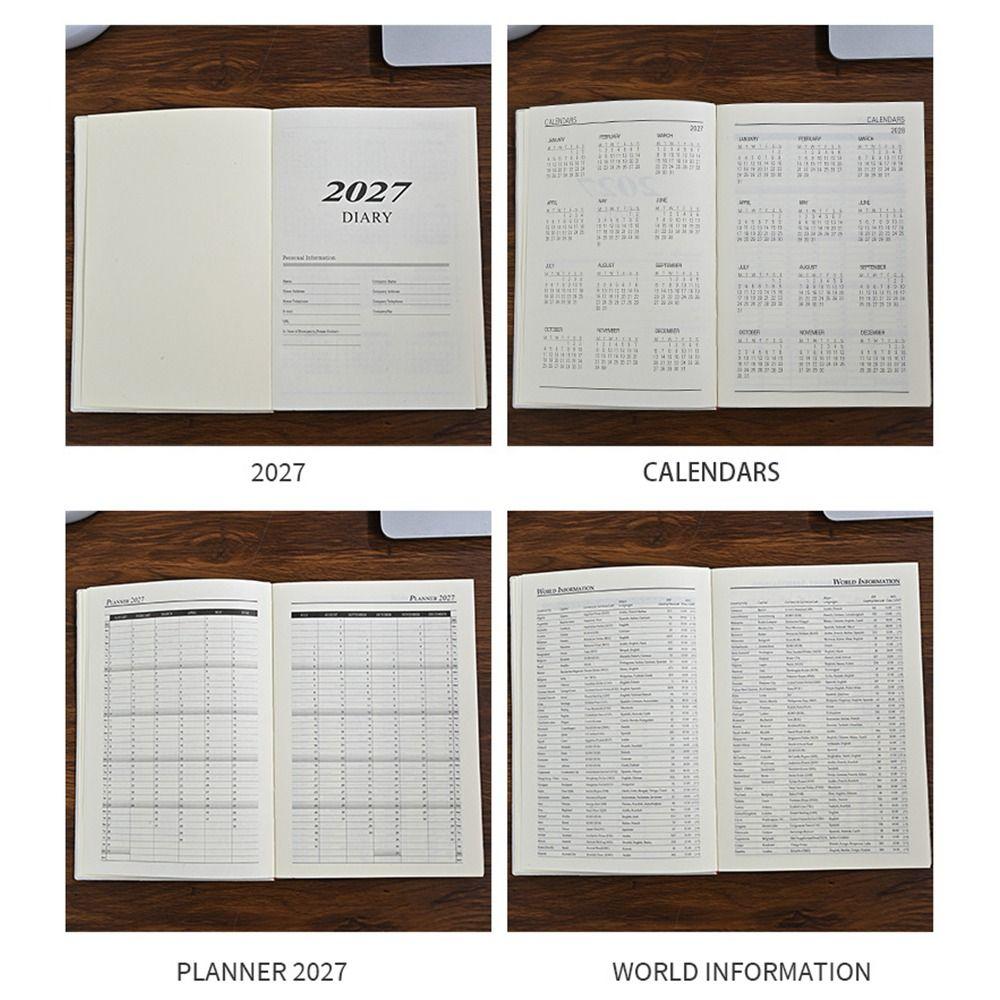 A5 2027 Agenda Book with Calendar Diary Weekly Planner New Notebooks School Office Supplies