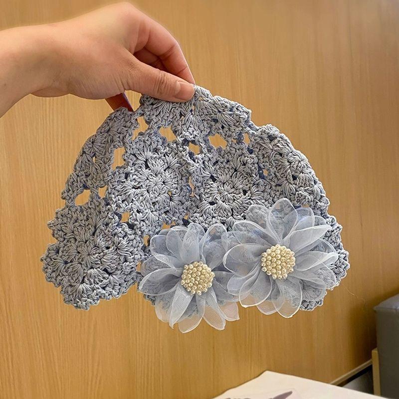 Handmade Hats Stacked Thin New Woven Hollow Retro Knitted Literary Bag Head Wool Hat Women