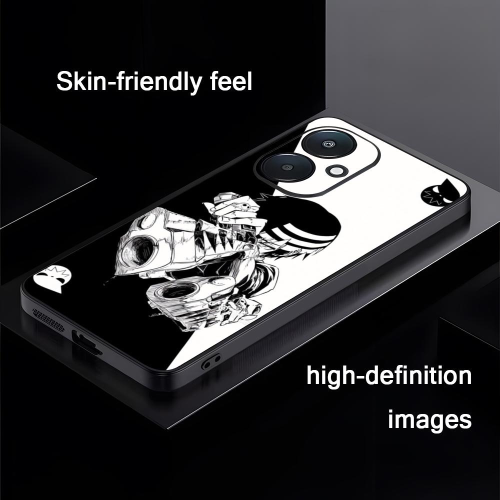 Cool Hot Soul Eater Anime Phone Case For Xiaomi Redmi 14C 13C 12C Note14 13 12 11 10 Pro Plus S Soft Black Phone Cover