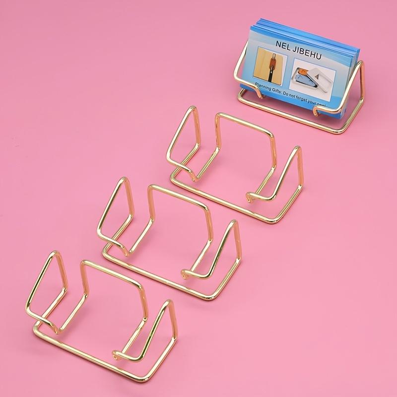 1PC Business Card Holder, Desktop Business Card Storage Rack, Simple Business Card Box Storage Seat, Metal Business Card Holder.
